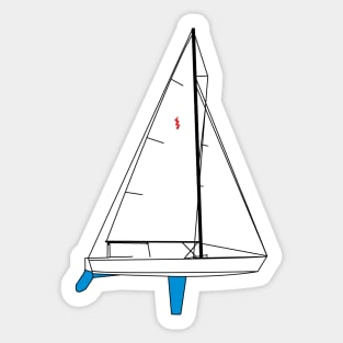 Lightning Sailboat Sticker